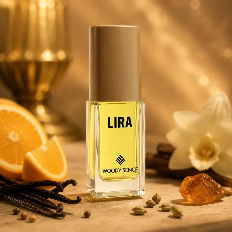 عطر جیبی وودی سنس (Woody Sence) مدل Lira حجم 15 میلی‌لیتر